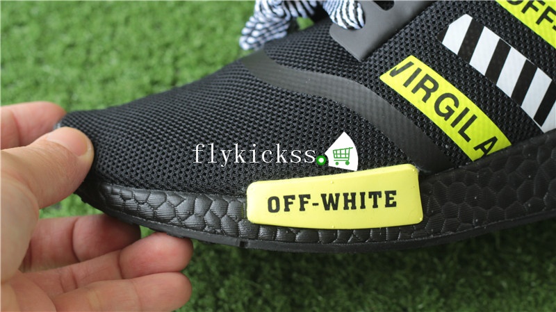 Off White x Adidas NMD R2 Boost Black BA7787